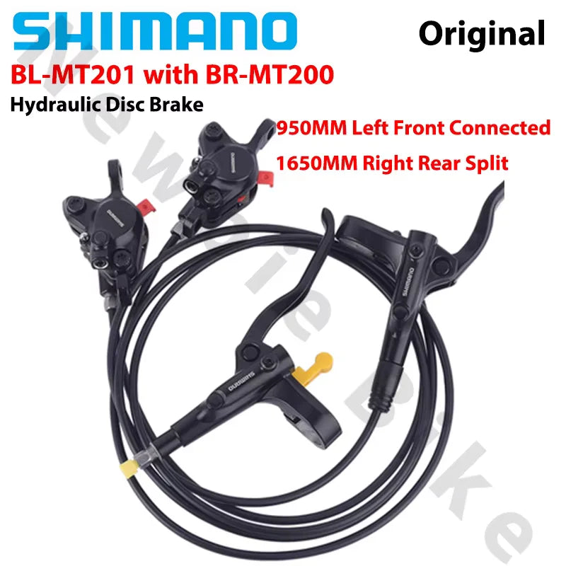 l Shimano MT200 MT201 M315 MTB Mountain Bike Hydraulic Disc Brake MT200 Brakes 2 Piston 3 Finger Steel Lever BL-MT200
