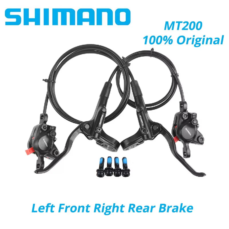 l Shimano MT200 MT201 M315 MTB Mountain Bike Hydraulic Disc Brake MT200 Brakes 2 Piston 3 Finger Steel Lever BL-MT200