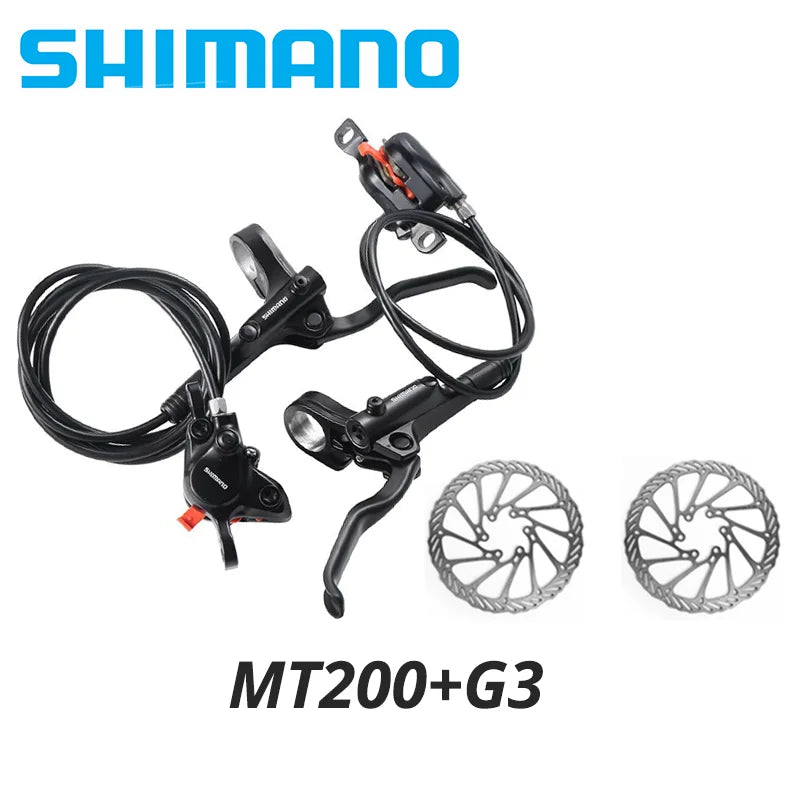 l Shimano MT200 MT201 M315 MTB Mountain Bike Hydraulic Disc Brake MT200 Brakes 2 Piston 3 Finger Steel Lever BL-MT200
